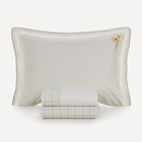 Jogo de Cama King 200 Fios 100% Algodão Florata Branco