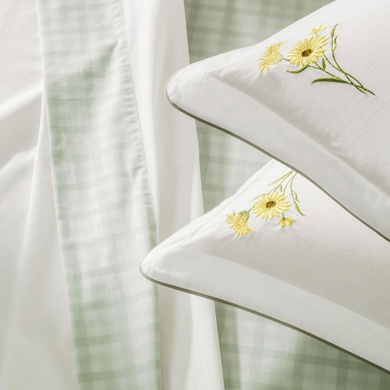 Jogo de Cama King 200 Fios 100% Algodão Florata Branco