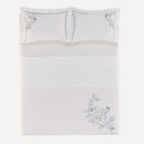 Jogo de Cama Casal Bordado 300 Fios 100% algodão Aster