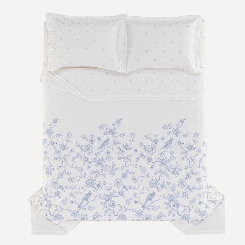 Colcha com 2 Porta Travesseiros 200 Fios Dora