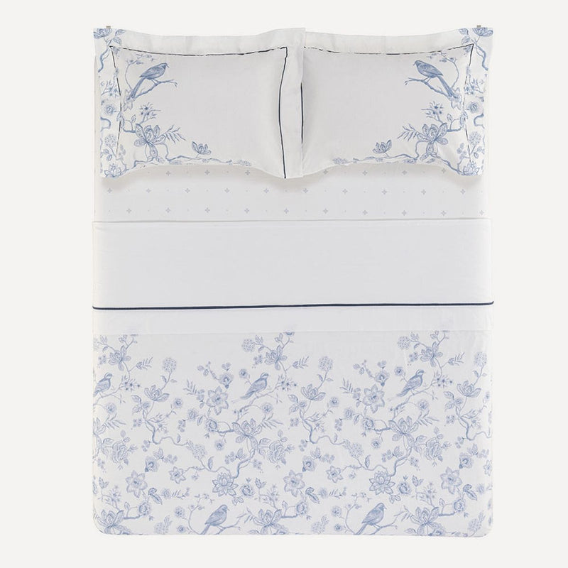 Jogo de Cama com Capa de Almofada 200 Fios 100% Algodão Dora