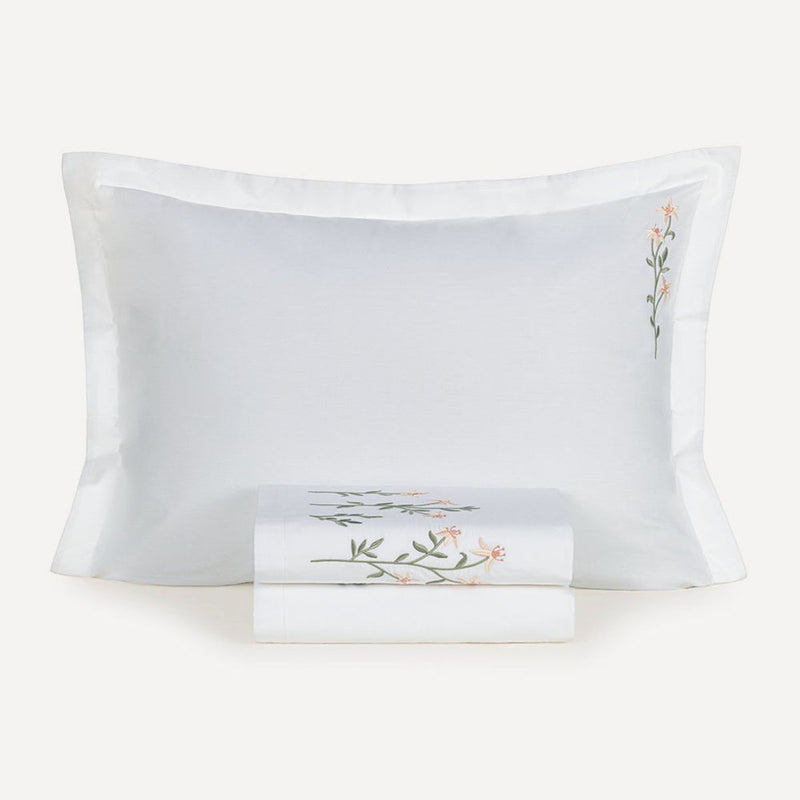 Jogo de Cama Queen com Bordado 200 Fios 100% Algodão Briana