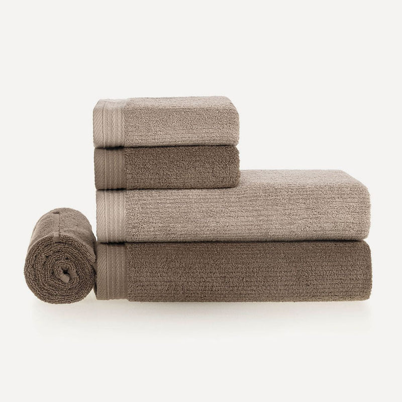 Jogo de Banho Gigante 5 Peças Fio Penteado 100% Algodão Imperial Azul Sereno - 3 Cores