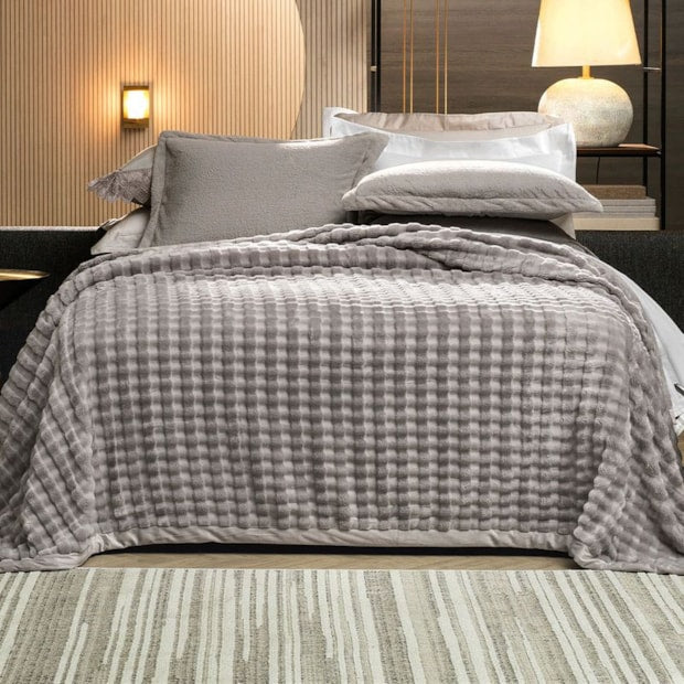 Cobertor Casal Desert Aveludado Fleece Texturizado - Gramatura: 400g/m²