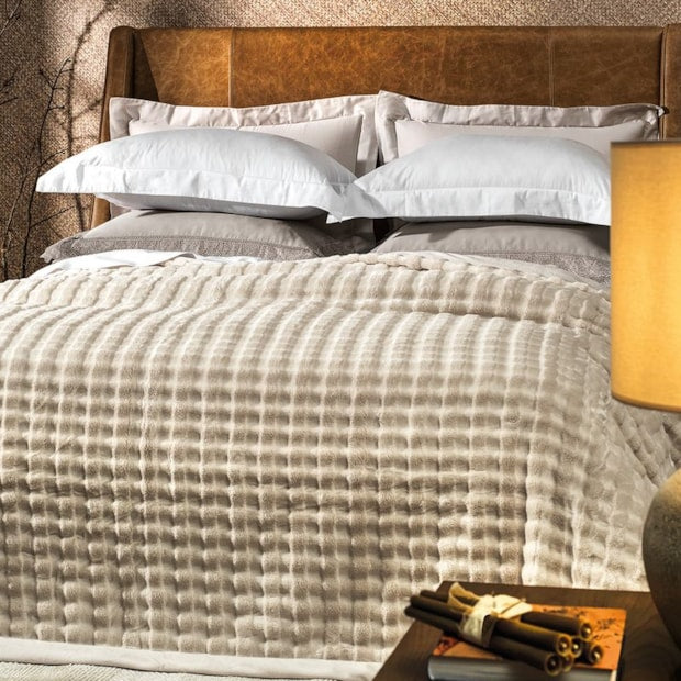 Cobertor Casal Desert Aveludado Fleece Texturizado - Gramatura: 400g/m²