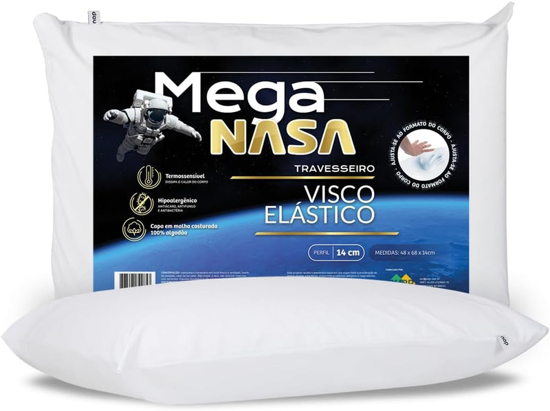 Travesseiro Nasa Viscoelástico - Visco D40 Premium