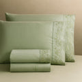 Jogo De Lençol 4 peças Com Vira Em Bordado Florença 300 Fios
