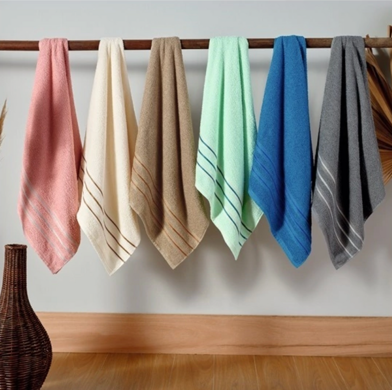 Kit 10 Toalhas de Rosto 100% Algodão – 42x70cm | Cores Variadas