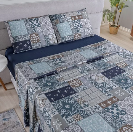 Jogos de Lençol 4 Peças Percal 400 Fios