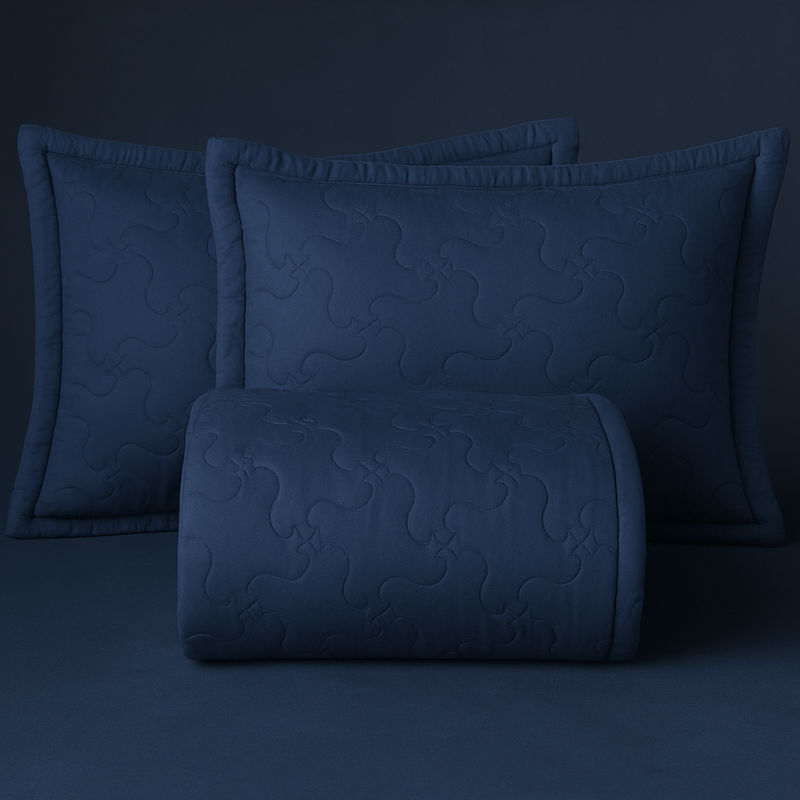 Kit Colcha Cobre Leito 3 Peça Anna percal 300 fios