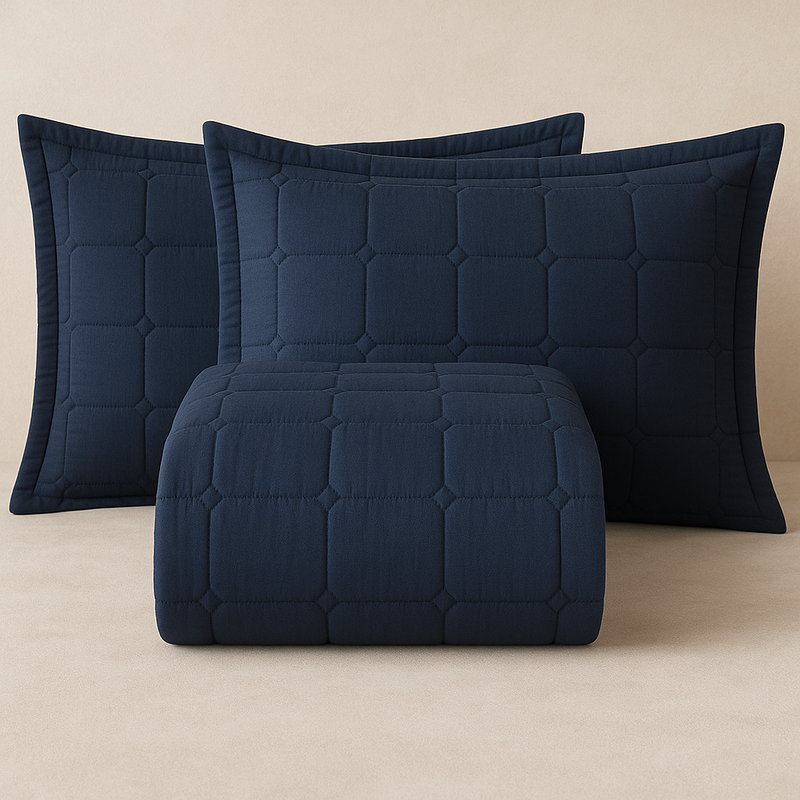 Kit Colcha Cobre Leito 3 Peça Joanna percal 300 fios