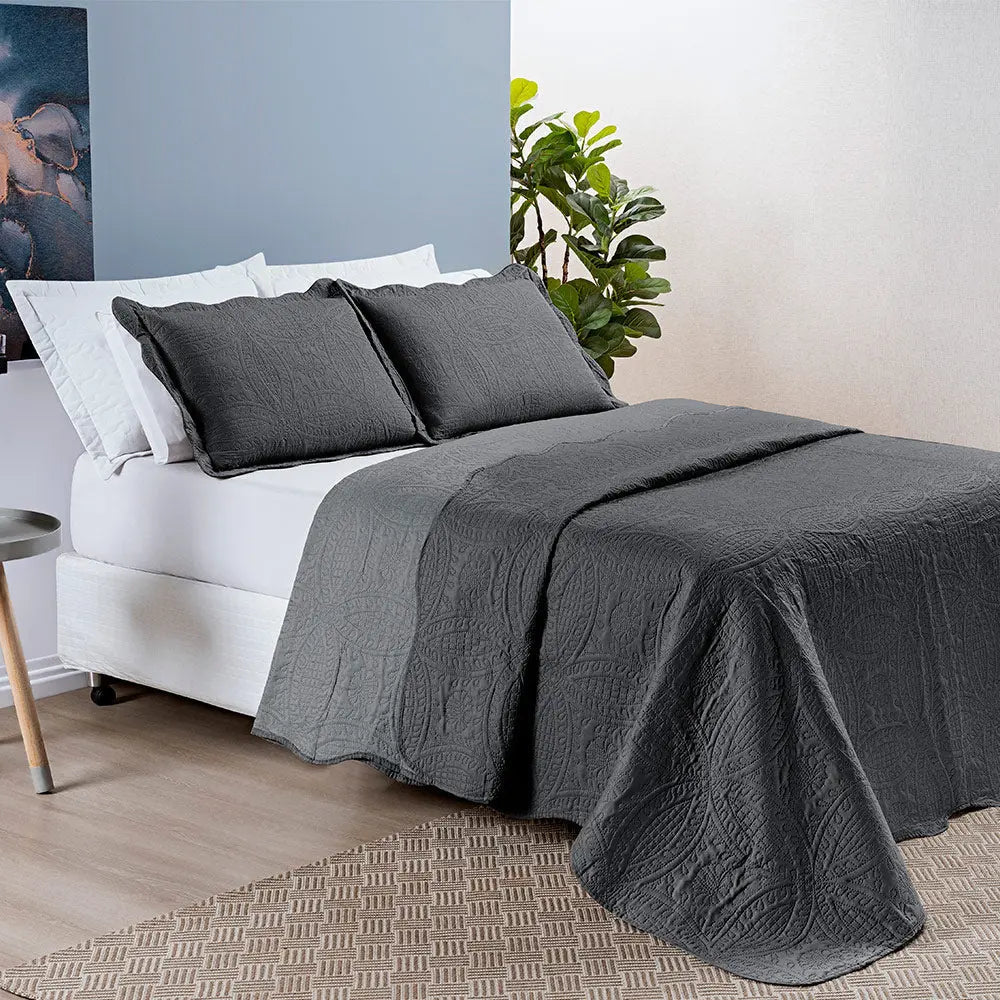 Cobre Leito  3 Peças Bouti Arábico Dupla Face