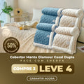 PROMOÇÃO Cobertor Glamour Casal Sherpa (Compre 2 Leve 4)