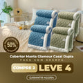PROMOÇÃO Cobertor Glamour Casal Sherpa (Compre 2 Leve 4)