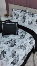 Edredom/Colcha Estampada 05 Peças Cobre Leito Dupla Face