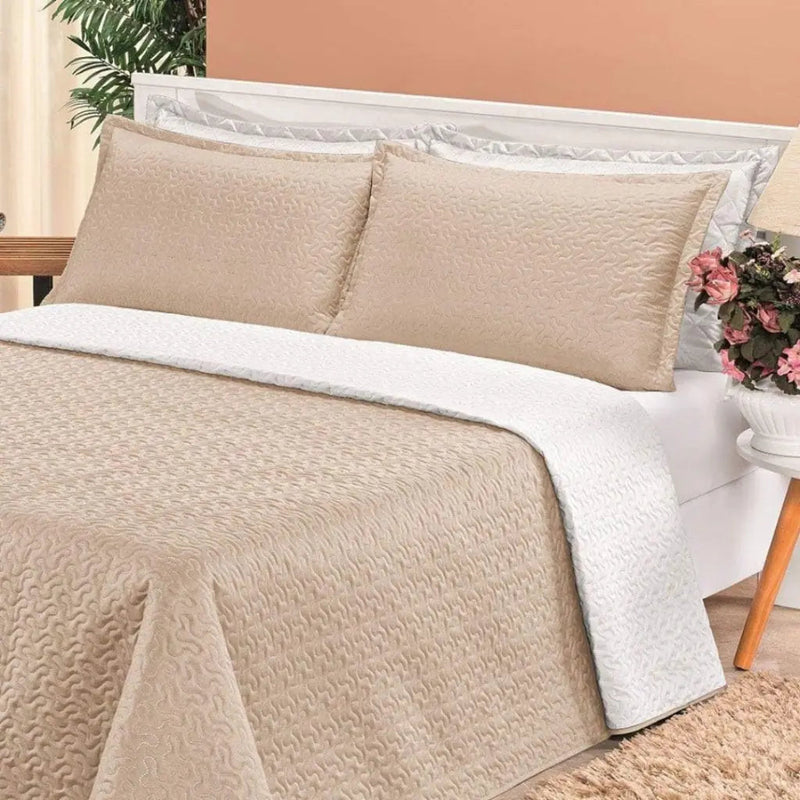 Kit Cobre Leito 400 Fios Matelado Dupla Face