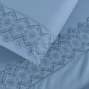 Jogo de Lençol 4 Peças Algodão 200 Fios Bordado Inglês