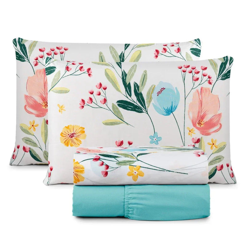 Jogo de Lençol Nature Casal 200 Fios 04 Peças - 4 Estampas