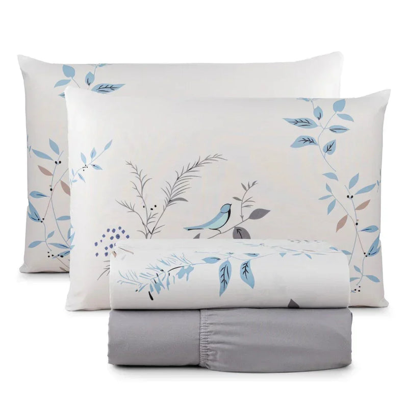 Jogo de Lençol Nature Casal 200 Fios 04 Peças - 4 Estampas