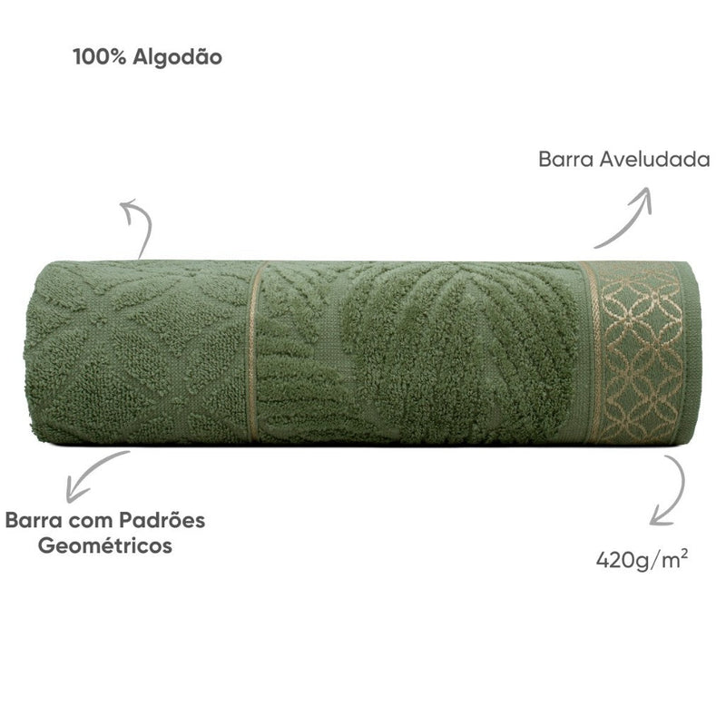 Jogo de Toalhas 4 Peças - 100% Algodão 420 g/m²