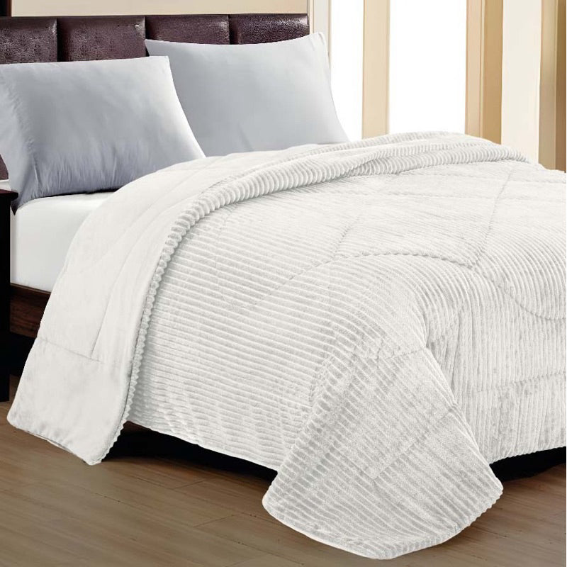 Coberdrom Canelado Plush – Manta Plush com Textura