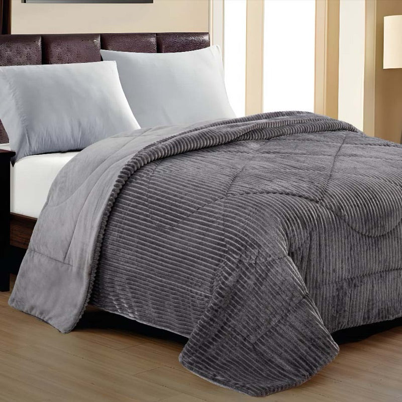 Coberdrom Canelado Plush – Manta Plush com Textura