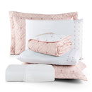 Conjunto de 6 Peças para Casal com Bordado - Cobre Leito e Lençol Ideale 200 Fios