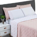 Conjunto de 6 Peças para Casal com Bordado - Cobre Leito e Lençol Ideale 200 Fios