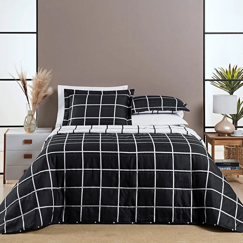 Cobre Leito Austin Colcha Dupla Face 03 Peças 200 Fios