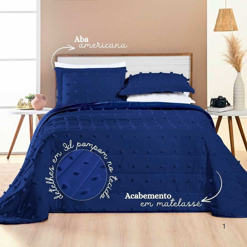 Cobre Leito 3 Peças – 300 Fios Percal – Dupla Face