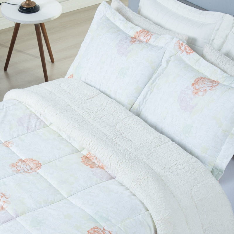 Kit Coberdrom Top Line King Dupla Face Fleece / Sherpa – 5 Peças