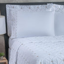 Conjunto de 6 Peças para Casal com Bordado - Cobre Leito e Lençol Ideale 200 Fios