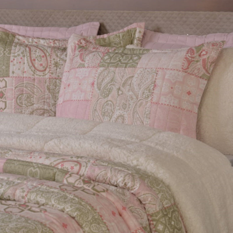 Kit Coberdrom Top Line King Dupla Face Fleece / Sherpa – 5 Peças