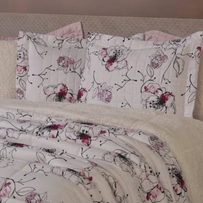 Kit Coberdrom Top Line King Dupla Face Fleece / Sherpa – 5 Peças