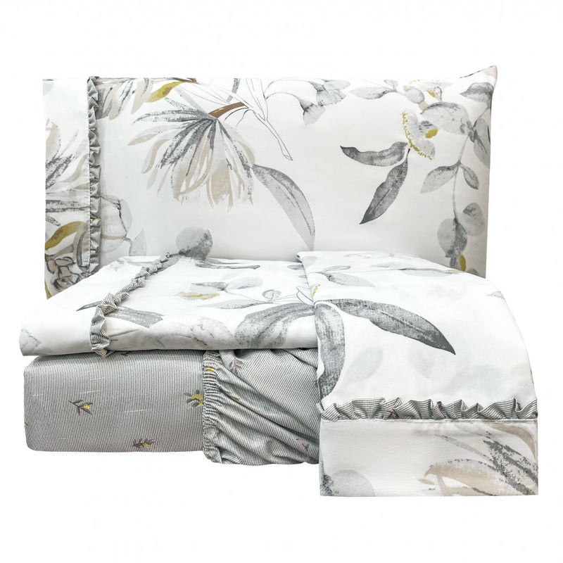 Jogo  de Lençol Malva 4 Peças Percal 300 Fios