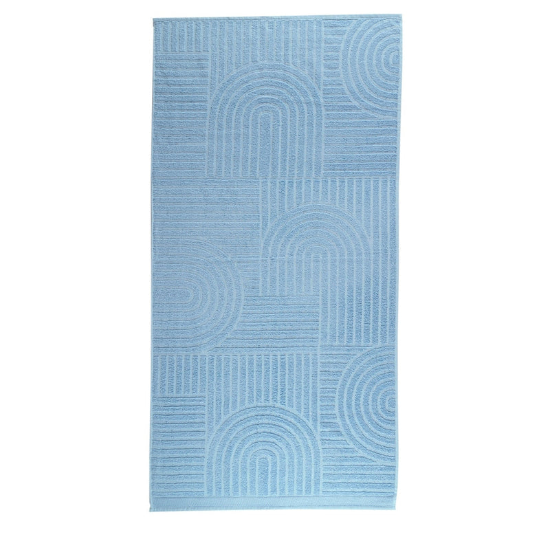 Jogo De Banho 4 Peças 100% Algodão 520g/M² Toalhas Banhão Arcos Off White/Verde