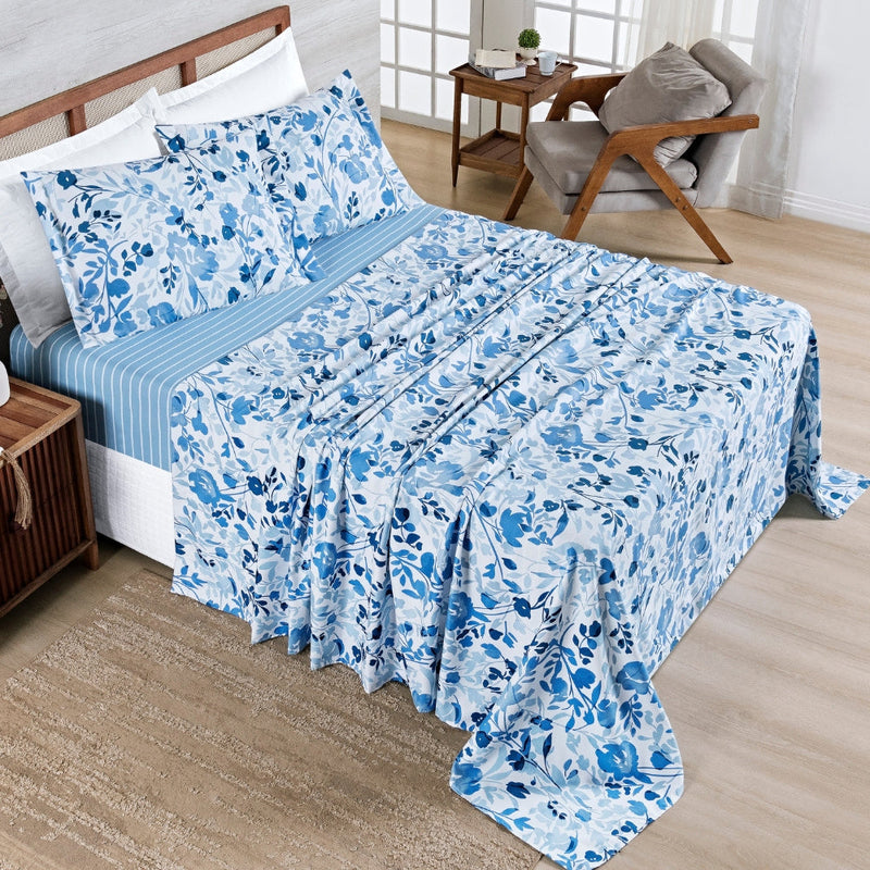 Jogo de Lençol Casal 4 Peças Percal 400 Fios Premier Estampado - 4 Cores