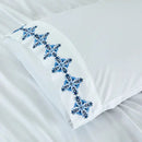 Jogo de Lençol 4 Peças Paris Percal 300 Fios Bordado Mosaic