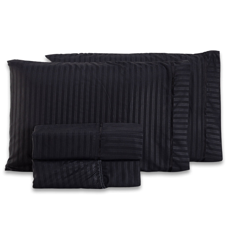 Jogo de Lençol Mônaco 04 Peças - Tecido Listrado 300 Fios