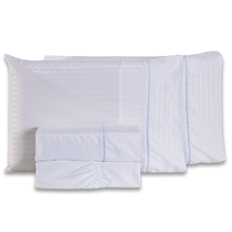 Jogo de Lençol Mônaco 04 Peças - Tecido Listrado 300 Fios