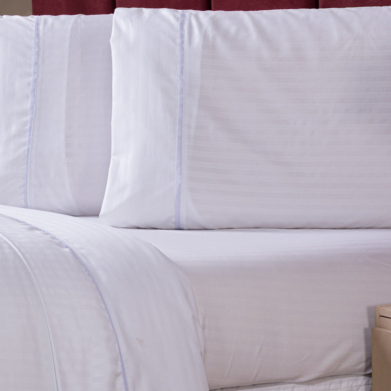 Jogo de Lençol Mônaco 04 Peças - Tecido Listrado 300 Fios