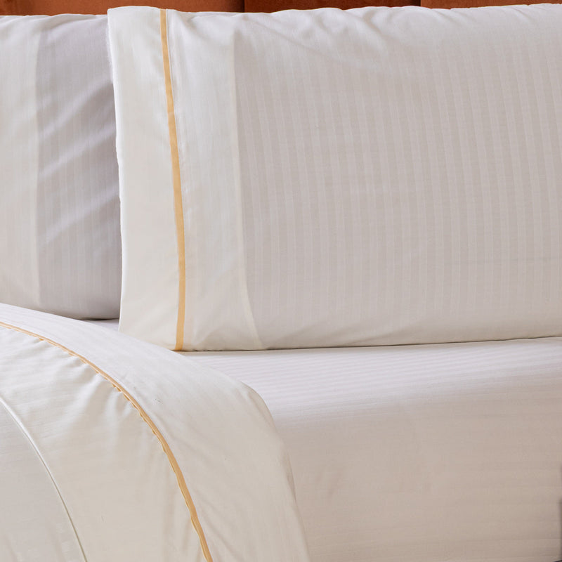 Jogo de Lençol Mônaco 04 Peças - Tecido Listrado 300 Fios