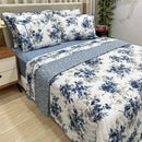 Kit Confort Print Percal 300 Fios Cobre Leito + Jogo de Lençol  Dupla Face 07 Peças