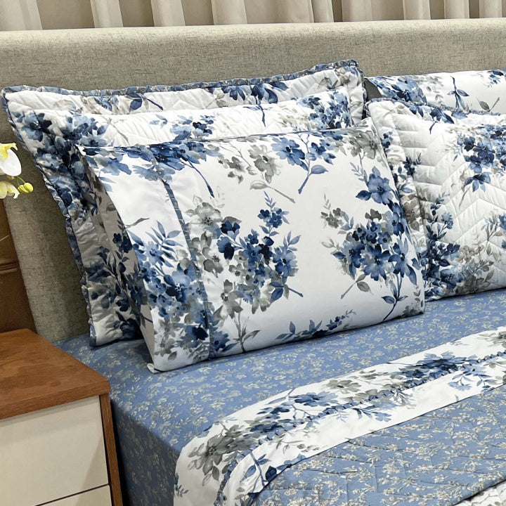 Kit Confort Print Percal 300 Fios Cobre Leito + Jogo de Lençol  Dupla Face 07 Peças