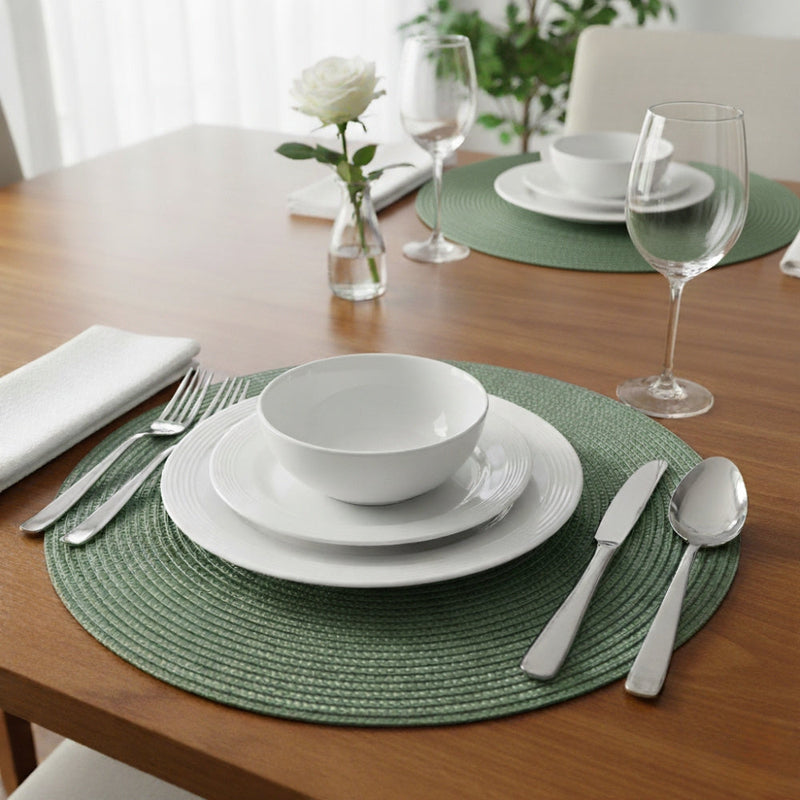 Kit Jogo Americano 6 Peças Redondo Sousplat Mesa Posta