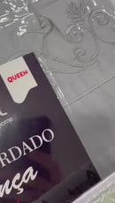 Jogo De Lençol 4 peças Com Bordado Florença 300 Fios