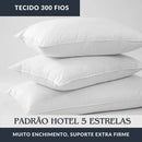 Kit 2 Travesseiro Extra Firme Hotel Collection Fibra Siliconada Premium