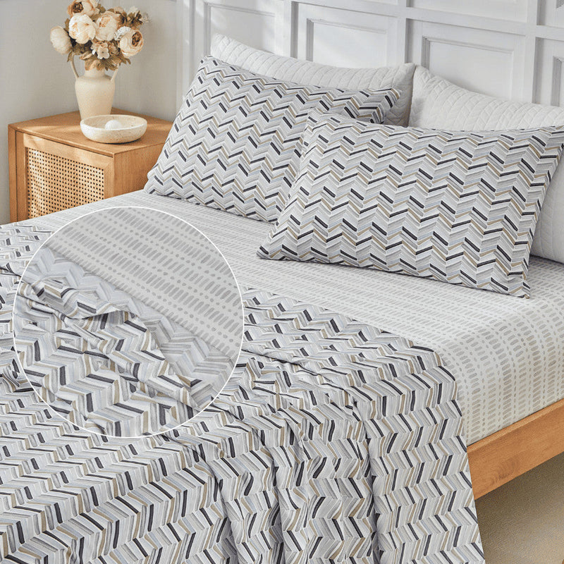 Jogo de Lençol 4 Peças Roma 300 fios Aba Americana