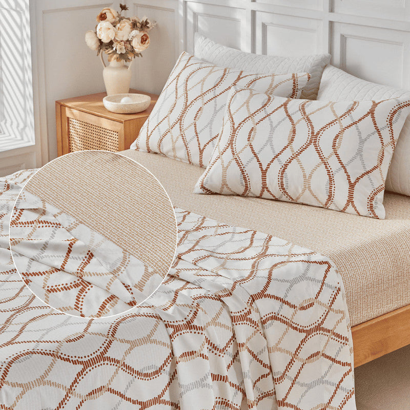 Jogo de Lençol 4 Peças Roma 300 fios Aba Americana