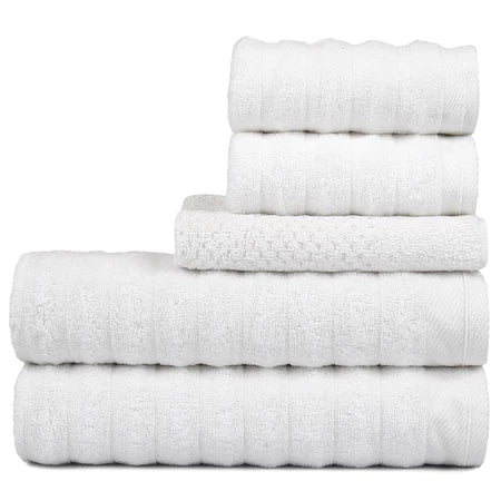 Jogo de Toalhas 5 Peças – 100% Algodão